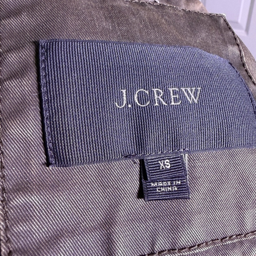 J.Crew The Downtown Waxed Cotton Moss Green Military Field Jacket Womens Sz XS - Picture 6 of 8